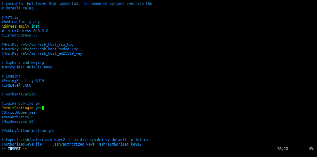 找到#PermitRootLogin prohibit-password